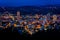 View of the Portland skyline at night, from Pittock Acres Park,