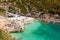 View of Porto Vromi beach in Zakynthos Zante island, in Greece