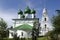 View of Poshekhonye with Trinity Troitskaya Church Yaroslavl region Russia