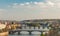 View at Prague bridges from Letna