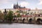 View of Prague Castle with Charles Bridge in the foreground