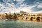 View on the Prague, Charles bridge and the Vltava river