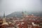 view of Prague from the height of Visegrad