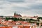 View on Prague`s roof and St. Vitus Cathedral
