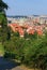 View of Prague with tile roofs