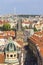 View of Prague from the tower of the Cathedral of St. Peter. Panorama of Prague. Architecture of Prague