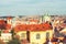 View of Prague: Vrtbovska Garden, Saint Nicholas Church, tiled r