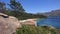 View on Praia de Gures, a beach in Cee, Galicia, Spain, close to the A-550 road Aldea Canelinas