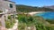 View on Praia de Gures, a beach in Cee, Galicia, Spain, close to the A-550 road Aldea Canelinas