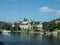 View Prazsky Hrad from the Vltava river