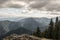 View from Predna Poludnica hill in Nizke Tatry mountains in Slovakia