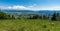 View from Predny Choc hill in Chocske vrchy mountains in Slovakia