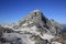 View from Prehodavci. Mountain hut in Julian Alps, Trigalv national park, Slovenia.