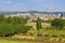 View of Pretoria from the Union Buildings with terraced gardens, Sheraton Hotel and the John Vorster Tower
