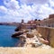 View of a pretty little port of Valletta, Malta