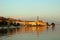 View of the promenade of Lake Garda in the evening.