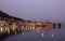 View of the promenade of Lake Garda in the evening.