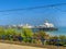 A view from the promenade looking towards the pier at Eastbourne, UK