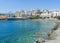 View of Promenade and Mirabelle bay Agios Nikolaos Crete.