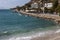 View from the promenade to the boats and the sea