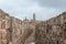 View from the protected passage on the city wall at the Tower of David near the Jaffa Gate in old city of Jerusalem, Israel