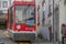 View from a public funicular, clean modern urban transport in Viseu city