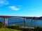 View of Puente de los Santos bridge in Ribadeo