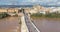View on Puente Romano bridge from top in Cordoba
