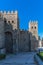 View at the Puerta de Bisagra originally Bab al-Saqra, also called Puerta de Alfonso VI a monumental moorish main city gate