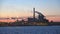 View of the pulp and paper mill `Sunila` in the june twilight. Kotka, Finland