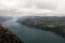 View from Pulpit Rock, view from the ascending path, Lysefjord, Norway