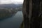 View from Pulpit Rock, view from the ascending path, Lysefjord, Norway
