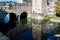 A view of Pulteney Bridge and the reflection in the River Avon
