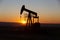 View of Pumpjack at Sunset