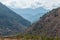 View of Punakha, a small town in Bhutan which is a popular tourist destination, and its surrounding landscape