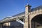 View of the Pushkinsky Andreevsky Bridge and the Moskva River. Moscow, Russia