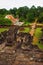 View from pyramid, Bakong temple, Roluos Group, Siem Reap, Cambodia. First of the large mountain temples