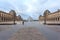 View Pyramid at courtyard of Paris Louvre Museum. Louvre Museum is one of the largest and most visited museums worldwide