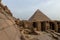 View on the Pyramid of Khafre with the Funerary Temple of the Pyramid of Menkaure in the foreground