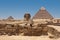 A view of the Pyramid of Khafre from the Sphinx- Giza, Egypt