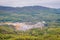 View of a quarry in the Blue Ridge Mountains from the Blue Ridge Parkway in Virginia