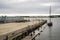 View of quay from the Casco Bay Island Ferry service in the Portland harbor, Casco Bay, Maine, United States.