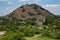 View of the Queen\\\'s fort in the Gingee Fort complex in Villupuram district, Tamil Nadu, India. Focus set on hill rocks