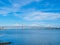 View of the Queensferry Crossing bridges over the Firth of Forth, Edinburgh, Scotland.