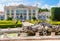 View of Queluz National Palace Ceremonial Facade and Fountain in Sintra - Portugal