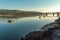 View on The Rail and Footbridge in Barmouth in Wales United Kindgom