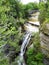 View from railroad bridge overlooking upper Taughannock creek