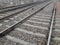 View of Railway Tracks from the middle during day time in Delhi India, Indian Railways track view, Indian Railway junction. Heavy