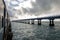 View from railway train to Pamban Island, Rameswaram, India