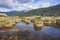 The view of Rakatu Wetlands in the South Island of New Zealand.